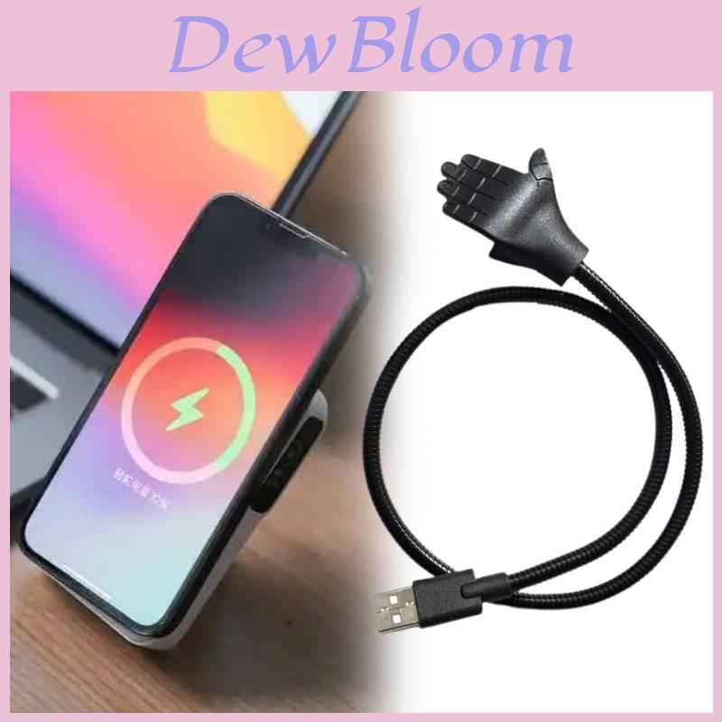 Universal Handheld Phone Stand Data Cable With Flexible Metal Hose For Fast Charging And Android Devices