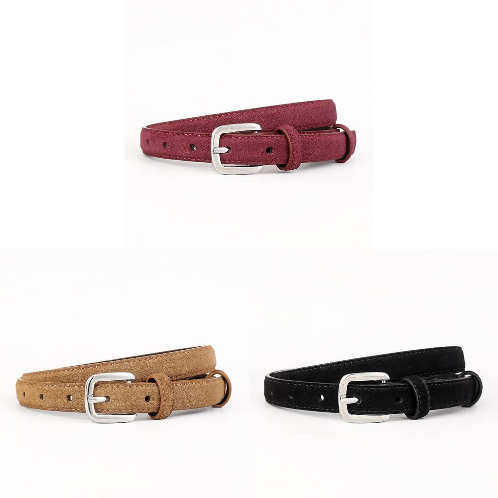 Minimalist Leather Belt For Women With Pin Buckle For Casual And Office Wear