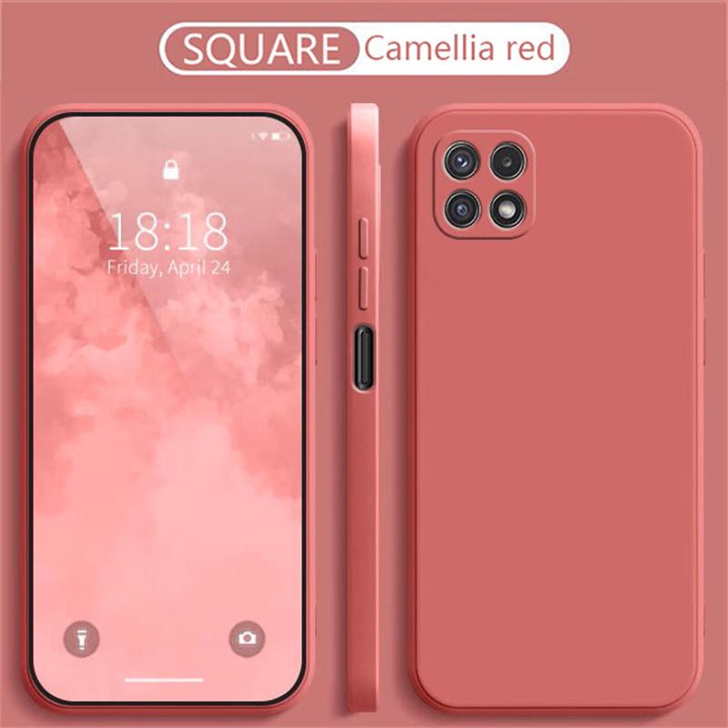 Luxury Liquid Mobile Phone Case for Samsung A22 Galaxy A21S A31 A41 A51 A71 Soft Silicone Protective Shockproof Bag Cover