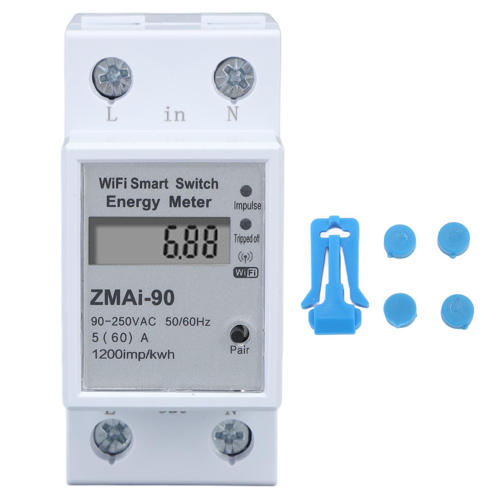 

Single Phase Energy Meter WiFi Metering Switch Electric Meter APP Remote Control Electricity