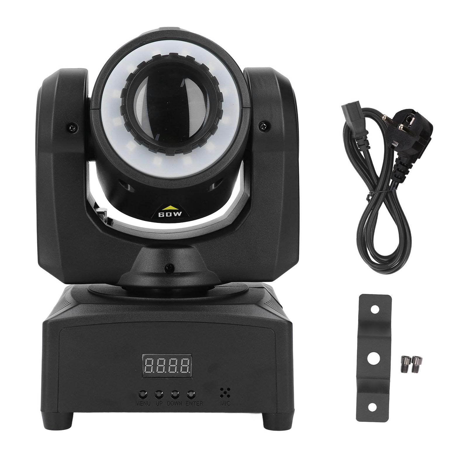 

Светодиодный вращающийся прожектор, 8 режимов, 8 цветов, 9/11 каналов, многоцветный точечный светильник со звуковым управлением EU Plug