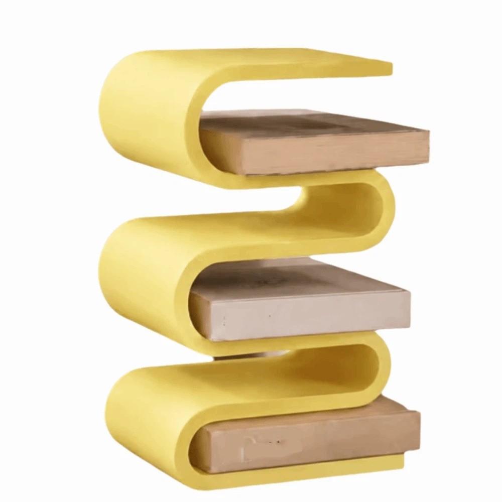 Multi-layer Book Shelf 3D Printed Desk Storage Rack Home Decor Vertical Book Holder Bedside Table