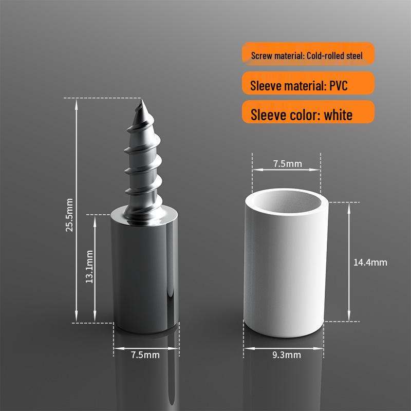 Einteilige selbstschneidende Schraube Regal- und Schrankstütznagel für Trennwand- und Glaszubehör