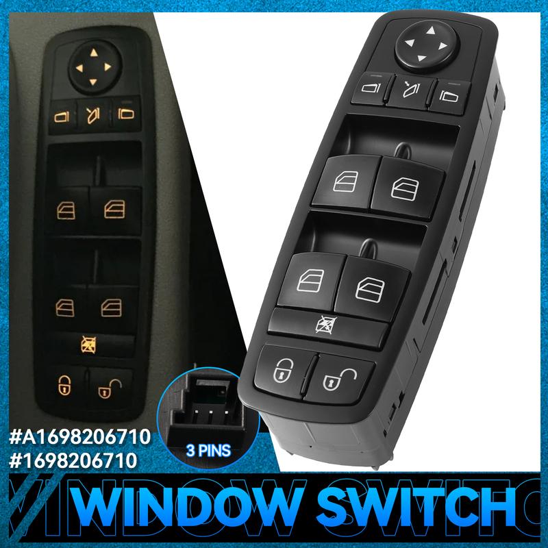 

A1698206710 Auto Electric Power Window Master Control Switch 1698206710 for Mercedes-Benz W169 A-Klasse W245 B-Klasse 2004-2012