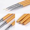 Nail Art Gold Liner Pen & Brush Set - 3 Pieces for Flower Design