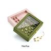 Jewelry Organizer Box With Velvet Material For Ring And Earring Storage