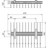Porte-pantalons extractible - emuca - chromé - acier - 11 tringles - coulisses à billes
