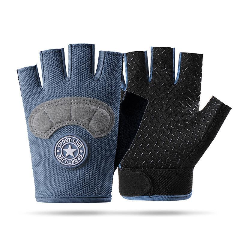 Children's Half Finger Men and Women Spring and Summer Outdoor Sports Gloves Riding Non Slip Breathable Student Riding and Playing Thin Gloves