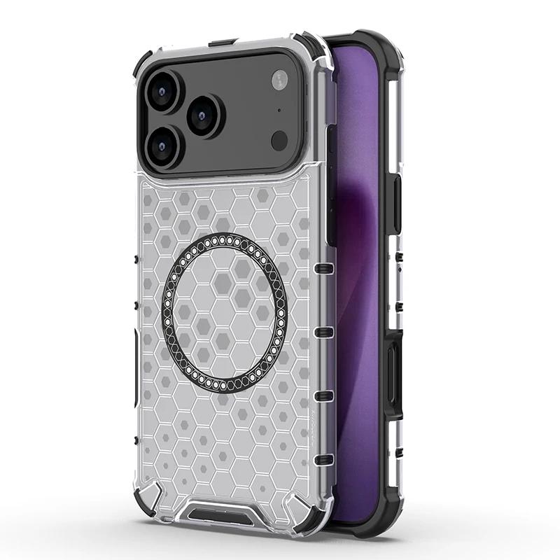Verstärkte Anti-Drop Robuste Handyhülle für iPhone 17 Air 16 E 15 14 Plus 13 12 11 Pro Max Magnetische Ladefunktion Weiche Stoßfänger-Abdeckung