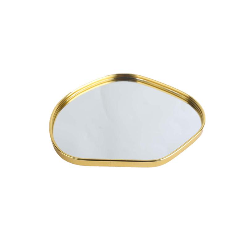 1Pc Potato-shaped Light Luxury Home Table Decoration Gold Nordic Shooting Props Jewelry Mirror Tray