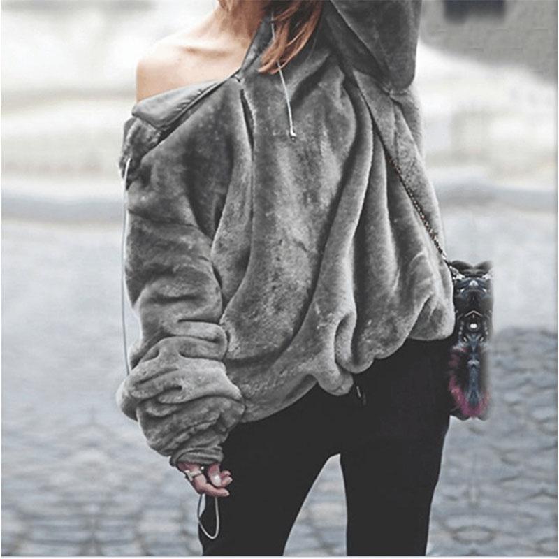 Luxurious Autumn And Winter Fashion Romper Irregular Warm And Comfortable Blouse Sweater