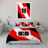 Bandiera Austriaca ÖFB Set Calcio Biancheria da Letto Set Copripiumino Copripiumino Federe  (1 * Copripiumino 2 * Federe, senza piumino)