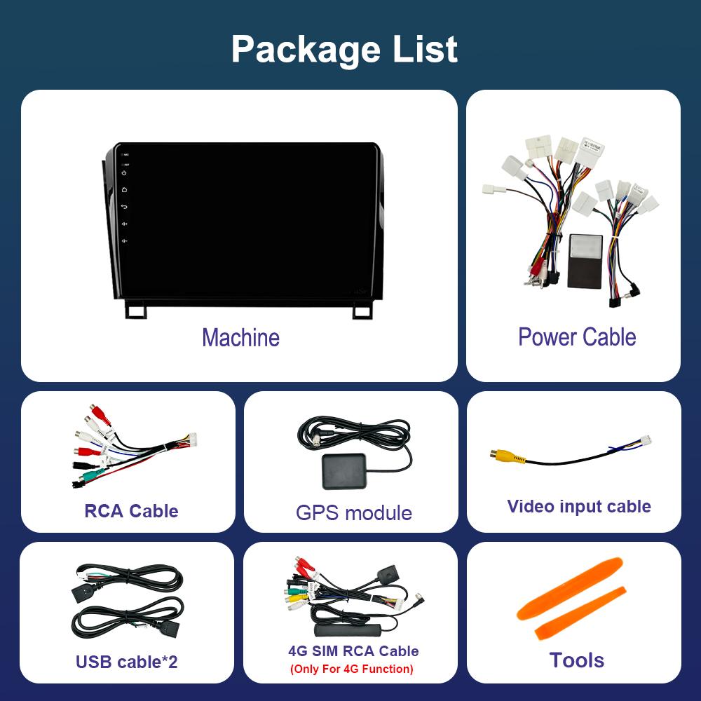 Car Radio Multimedia Player 10 Inch Android OS GPS for Toyota Tundra XK50 2007 - 2013 WiFi 4G IPS Screen Auto Tools Cooling Fan