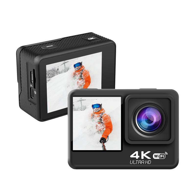 4K Waterproof WiFi Action Camera with Dual Touch Screens & Anti-Shake