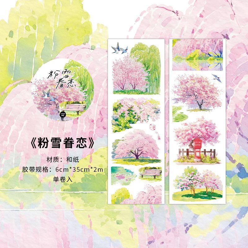 1pcs/1lot Decorative Adhesive tapes a beautiful spring day Scrapbooking DIY Paper Scrapbooking Stickers