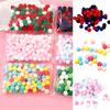 100pcs/set Colorful Plush Poms Ball Applique Make Hairband Scarf Mittens Crafts