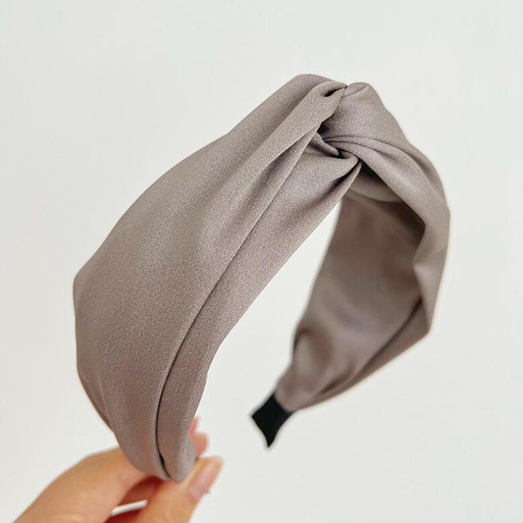 PROLY Neue Mode Damen Stirnband Breite Seite Überkreuzter Knoten Haarband Einfarbig Turban Mädchen Klassischer Kopfschmuck Haaraccessoires