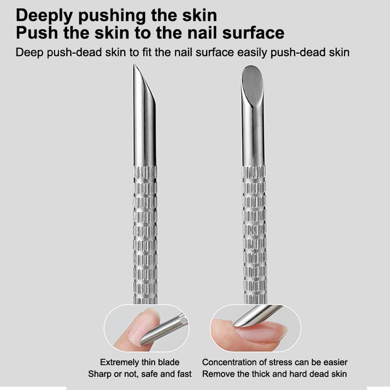 

Двусторонний пушер для кутикулы из нержавеющей стали, инструмент для удаления геля-лака для ногтей, маникюрные палочки, инструмент для нейл-арта, инструменты для маникюра