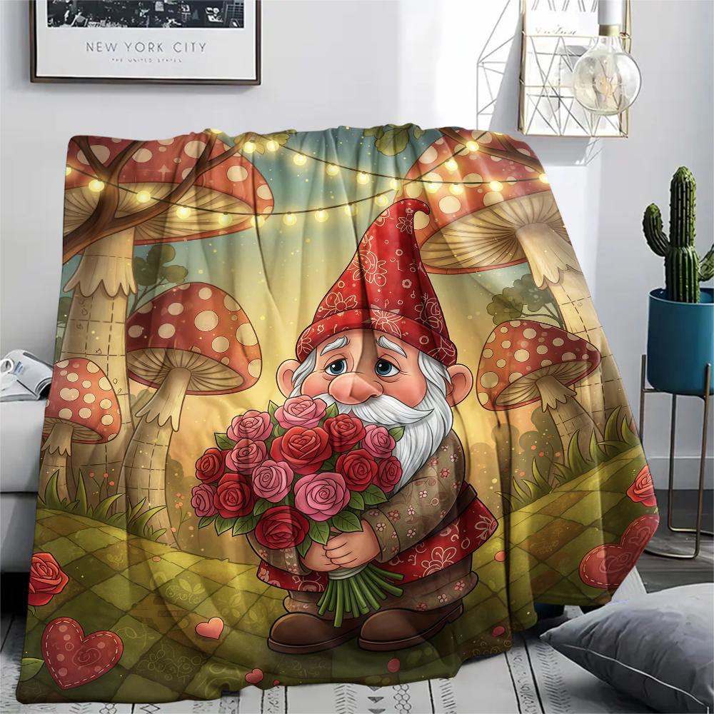 1 Stück Valentinstag Druck Flanelldecke, Hohe Qualität, Bequem für Alle Jahreszeiten, Heimdekoration, Perfekt für Weihnachten, Geburtstagsgeschenk