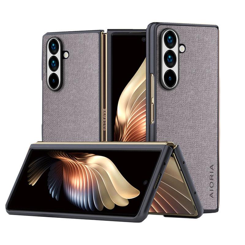 Case for Samsung Galaxy Z Fold 7 Fold6 Fold 5 Fold 4 Fold 3 5G 4G Leather Master Hard Textile Fashion Phone Cover Coqua for Case