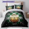Sporting FC Pattern Bedding Quilt Set Quilt Cover Pillowcase Home Decoration Gift (1 * duvet cover + 2 * pillowcase, without core)