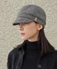 Bajal Va Studded Herringbone Slim Newsboy Cap Black