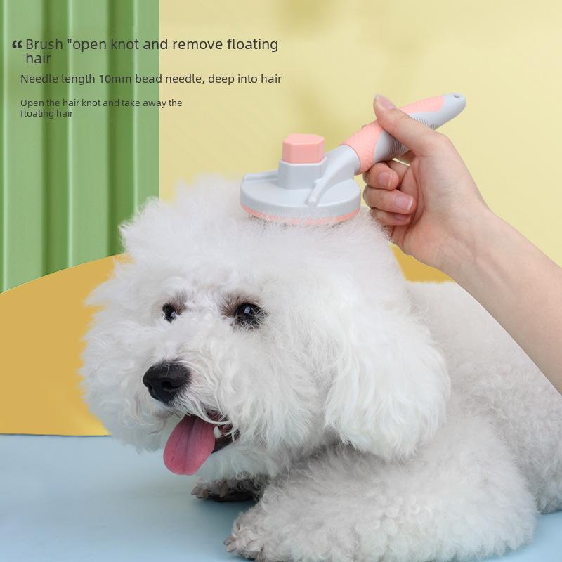 Pet Supplies Self-Cleaning Comb for Dogs & Cats - One-Button Hair Removal