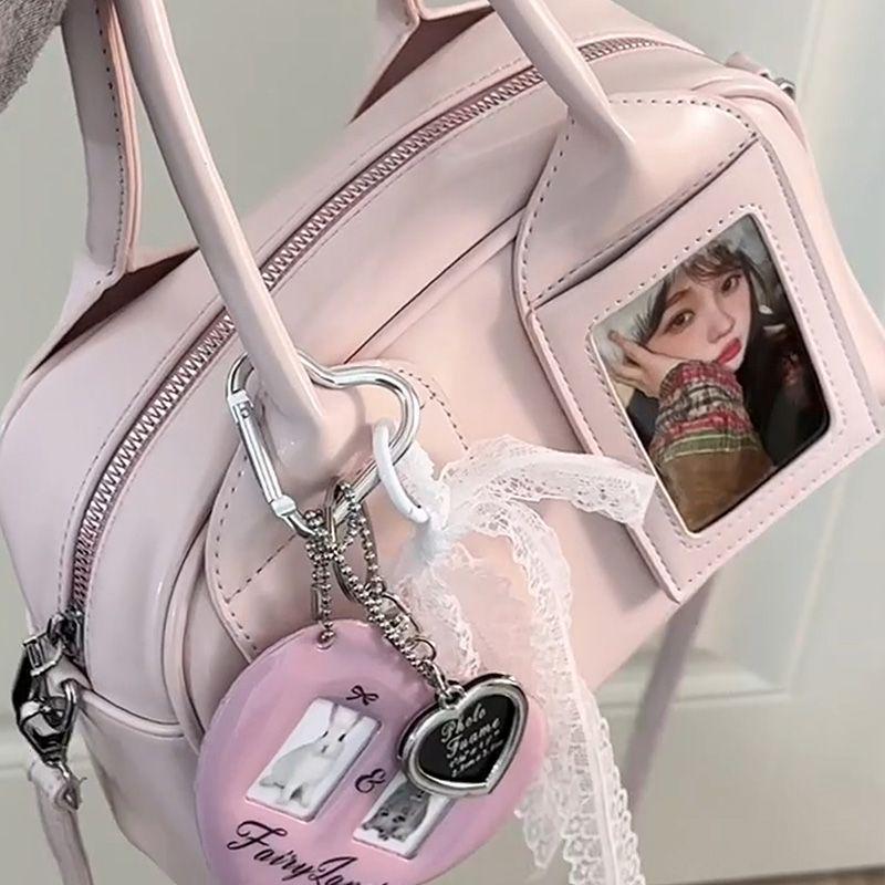 Compact Kpop Crossbody Women's Boston Pillow Bag - Small Capacity for Cards