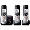 Panasonic - Kxtg6823 - Cordless Phone Trio - Noise Reduction Function - Selective Blocking - Answering Machine - Grey and Black