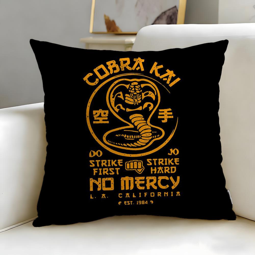Classic TV Series Cobra Kai Cushion Cover Soft & Easy-Wash Pillow Case – Versatile for Couch, Bed, Travel and Office