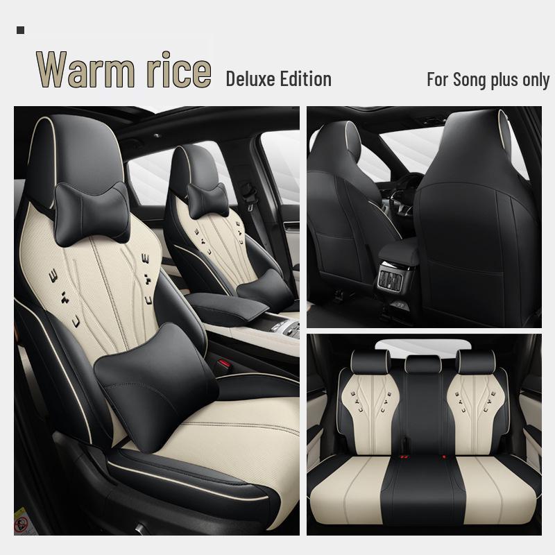 BYD Song Plus DMI Custom Leather Car Seat Cover, Full Wrap, Universal Fit for All Seasons, 5-Seater.