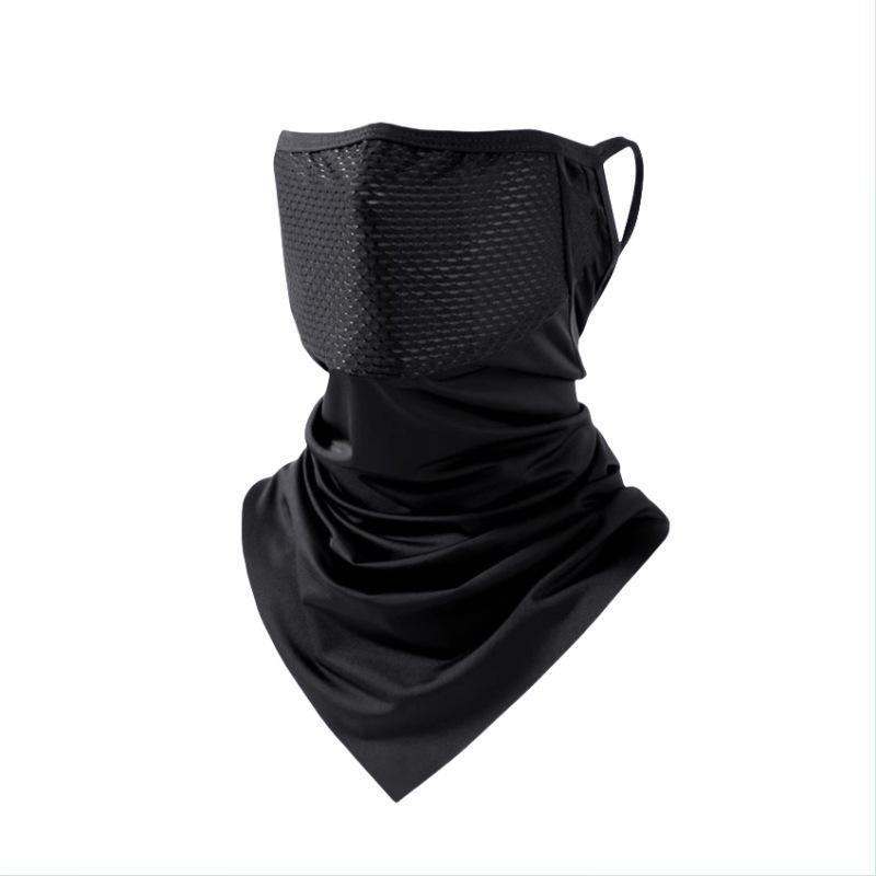 Ice Silk Sun Protection Face Mask with Extended Ear Loops for Summer Outdoor Activities