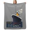 Titanic Tonie Vintage Plakat Statek Pasażerski Rejs po Oceanie Atlantyckim Koc Miękki Ciepły Koc Prezent dla Dziadków