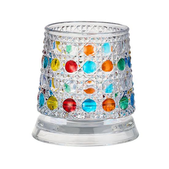 Spinning Whiskey Glass with Rotating Base360-degree Swirling Tumblers 1pc B
