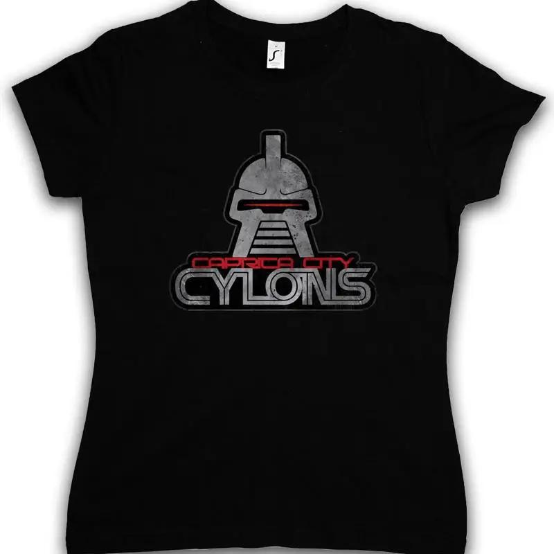 CAPRICA CITY CYLONS WOMen T SHIRT Battlestar TV Kampfstern Series Galactica S разноцветный