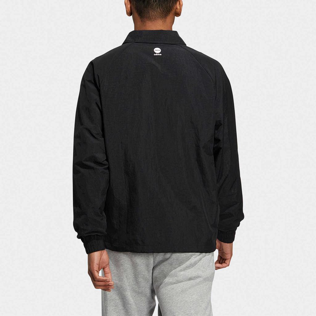 Adidas Abstract Pattern Print Raglan Sleeve Jacket Men Outerwear Black IA6868