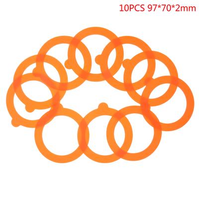 10Pcs Silicone Jar Gaskets Food Storege Jars Airtight Leak-Proof Seals Ring