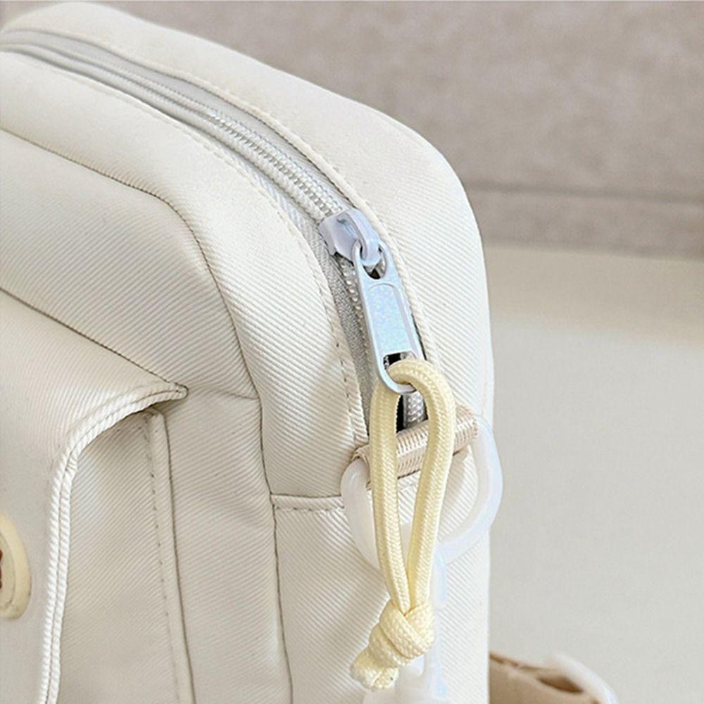 Cute Canvas Shoulder Bag Small Bear Small Square Bag Casual Nylon Crossbody Bag  Gift