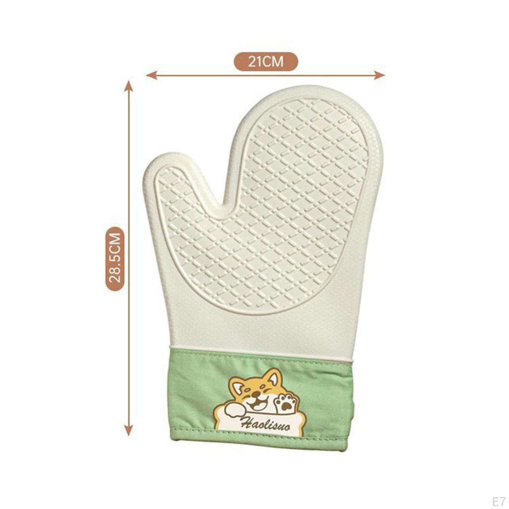 Silikon-Ofenhandschuh, Küchenhandschuhe, Küchenhelfer, Robust, Rutschfest, Hitzebeständig für Mikrowelle
