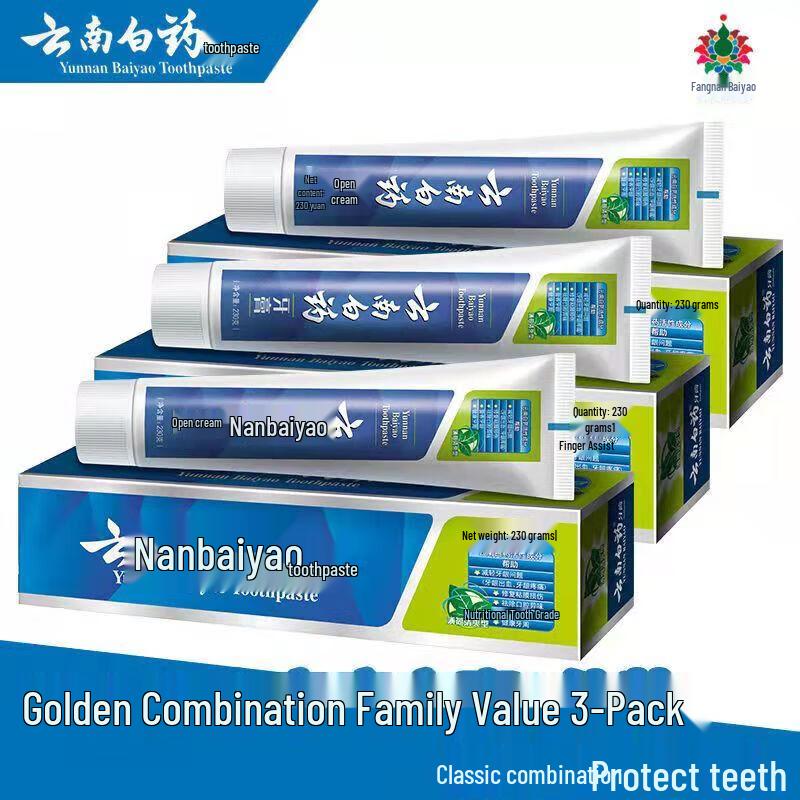 

Yunnan Baiyao Gum Care Mint Fresh Toothpaste, 3 x 230g Pack