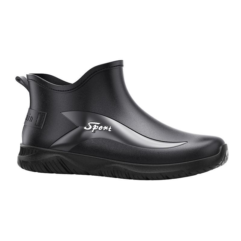 New Fashion Men's Short Rain Boots Kitchen Wheels Non-slip Bottom Matte Men's Outdoor Wading Men's Boots Rubber Shoes Water Shoes