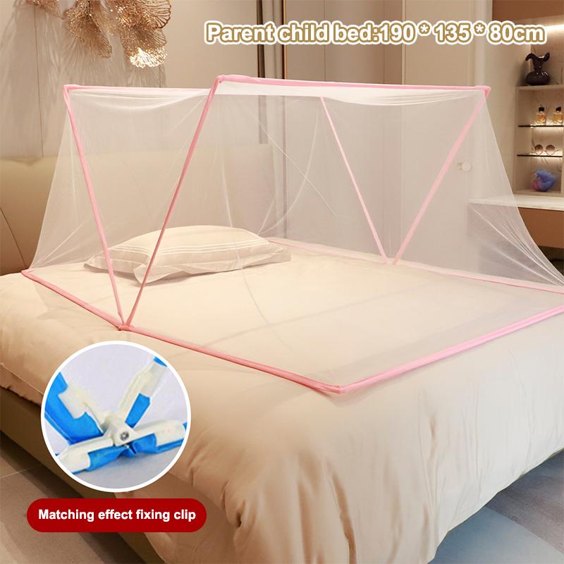 Foldable Mosquito Net Good Ventilation 1-3 People Prevent Children From Falling Off The Bed