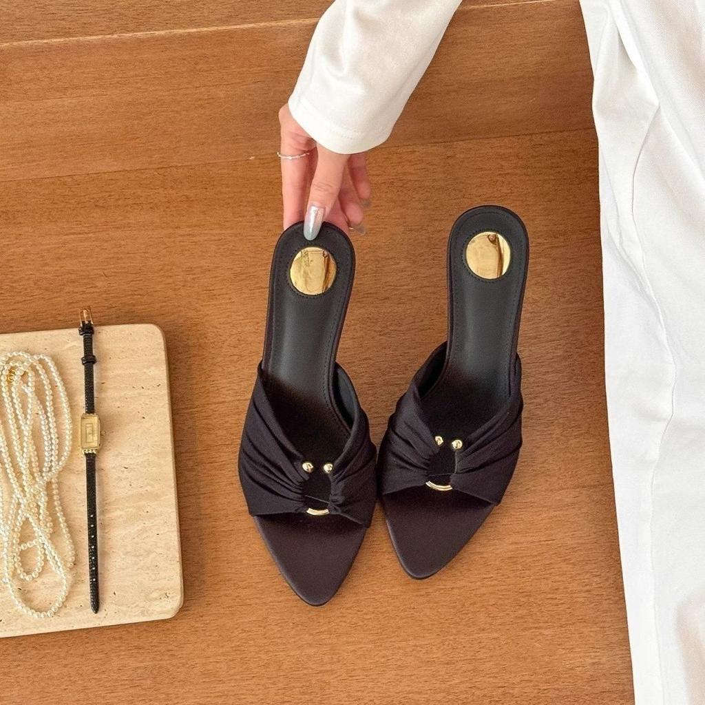 Slim heel summer fish mouth model wear pointed beach open-toed sandals  sexy high heels cool slippers