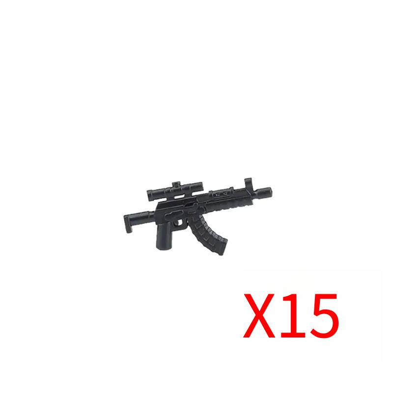 Military Soldiers Figures Weapons Building Blocks Accessories Two-color Guns Assault Sniper Rifles M16 M4 Model Bricks Toy Gift