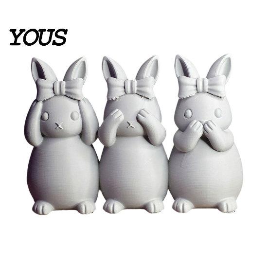 Easter Bunny Ornament Ornament, One-piece Molded Figure, 3D Printed Rabbit Decor Design Decorative Figurine for Living Room Bedroom