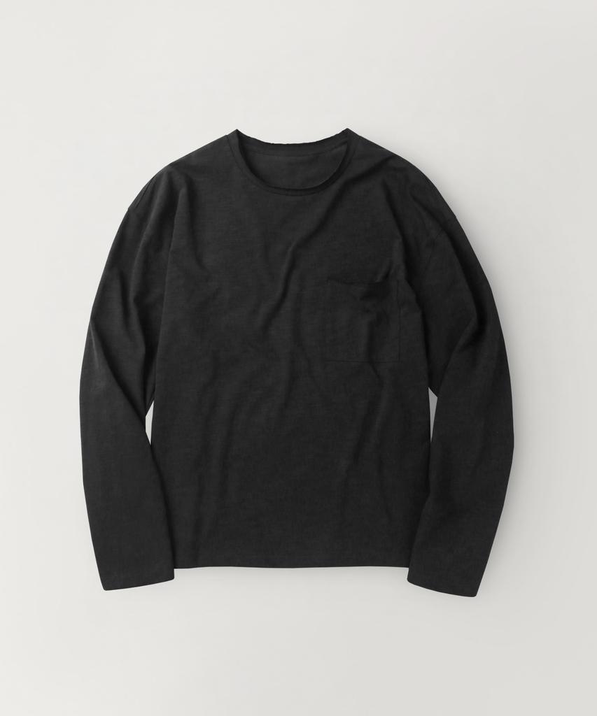 INDUST Low-Cut Cotton Slub Long Sleeve (Black)
