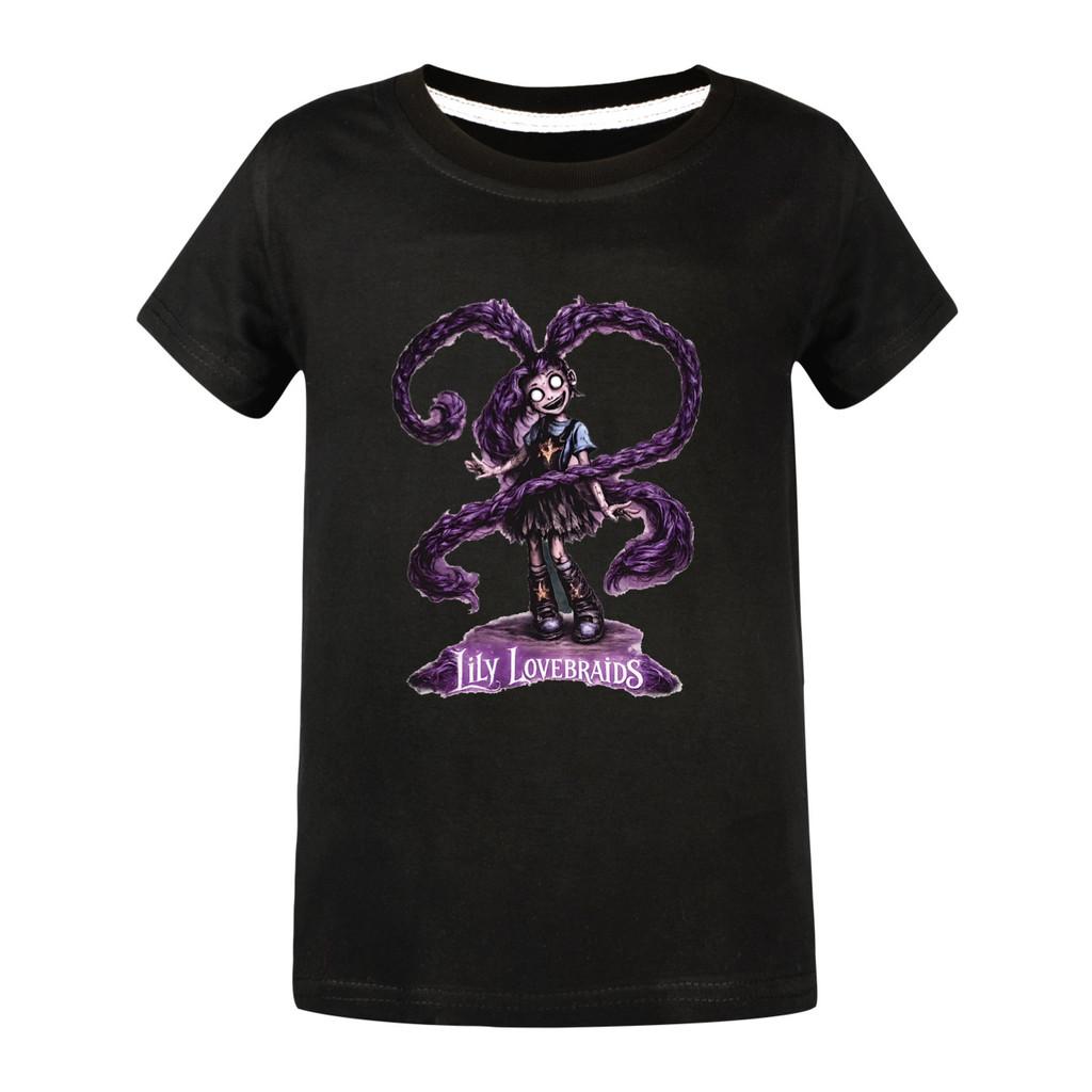 5582 Meisjes Bobi Time Lily Print T-shirt met Korte Mouwen