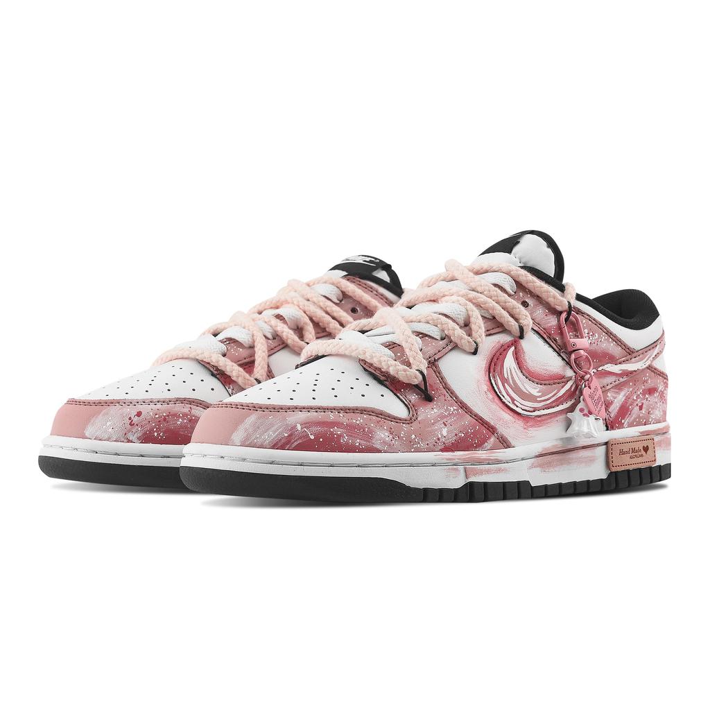 Nike Dunk Heartbeat Colored Glaze Abrasion Resistant Low top Skateboard Shoes Unisex Pink DD1391-100(Team529-)