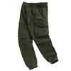 Men's Solid Color Safari Style Casual Pants Fashion Multi-Pockets Zipper Fly Full Length Trouses Men Breathable Jogging Pants