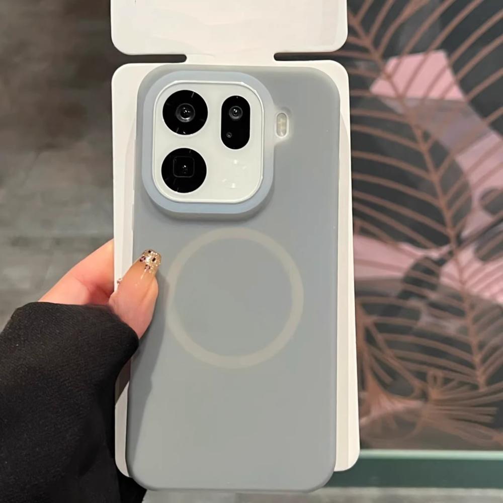 Case For OPPO Find X9 Pro Soft Liquid Silicone Magnetic Fall Prevention Damping Protect Phone Case For OPPO Find X9 Shell Bumper